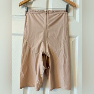Nude High-Waist Shaping Shorts.
